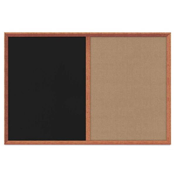 Enclosed Corkboard, 1 Door, 60"x36", 4" Fra
